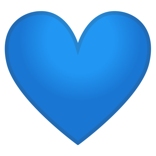 Blue Heart Icon Noto Emoji People Family Love Iconset Google