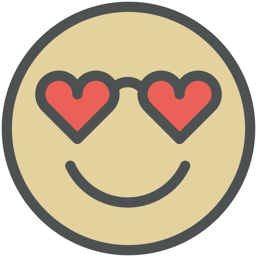 Smiley, Heart, Glasses Icon Free Of Flat Line Valentine Icons