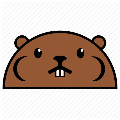 Animal, Beaver, Binatang, Ikon, Rounded, Warna Icon