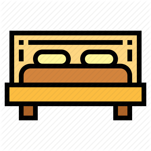 Bedroom, Beds, Double Bed, Furniture Icon
