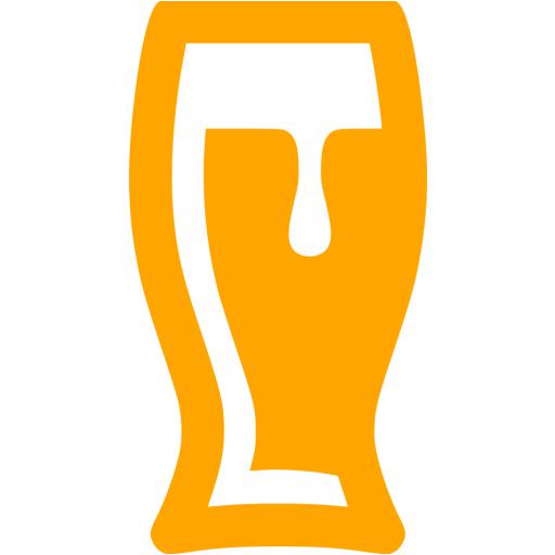 Orange Beer Glass Icon