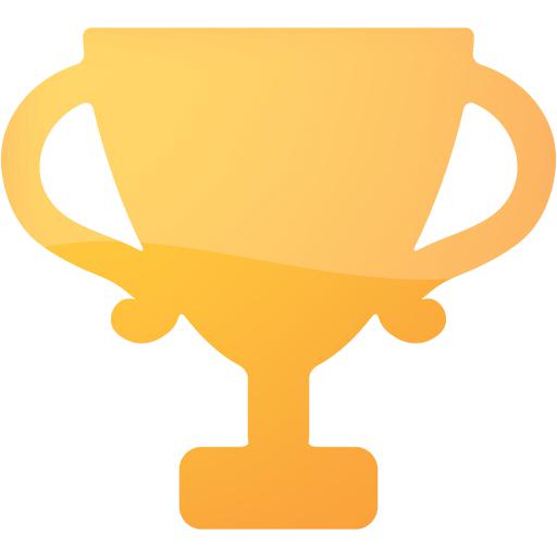 Web Orange Trophy Icon