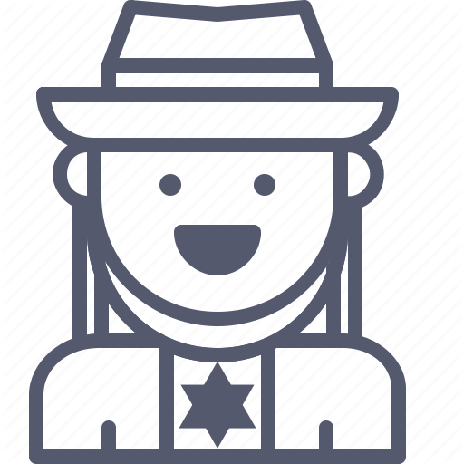 Amish, Beard, Jew, Star Icon