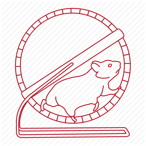 Hamster, Mouse, Pet, Rodent, Run, Wheel Icon