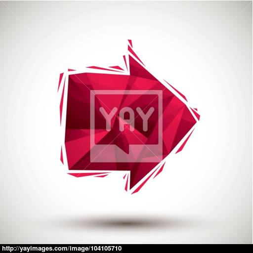 Red Arrow Geometric Icon Made In Modern Style, Best For Use
