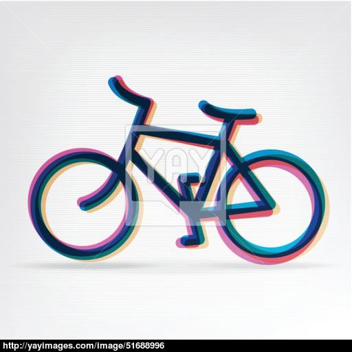 Colorful Bicycle Icon Vector, Vector