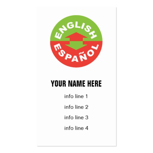 English Bilingual Symbol Business Card Templates