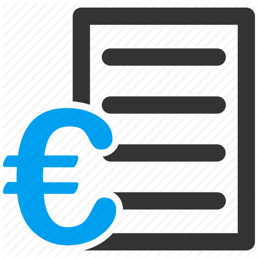 Bill, Business, Euro, European, Price List, Shopping Icon