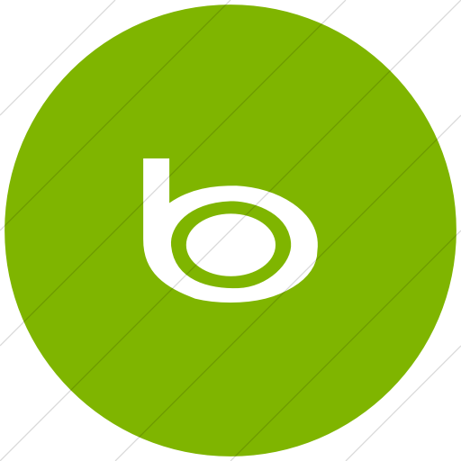 Flat Circle White On Green Foundation Social Bing Icon