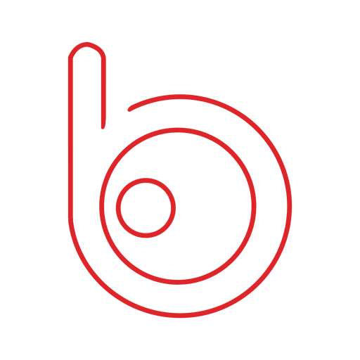 Red Bing Line Icon