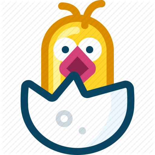 Birth, Chick, Chicken, Egg, Shell, Spring, Yumminky Icon