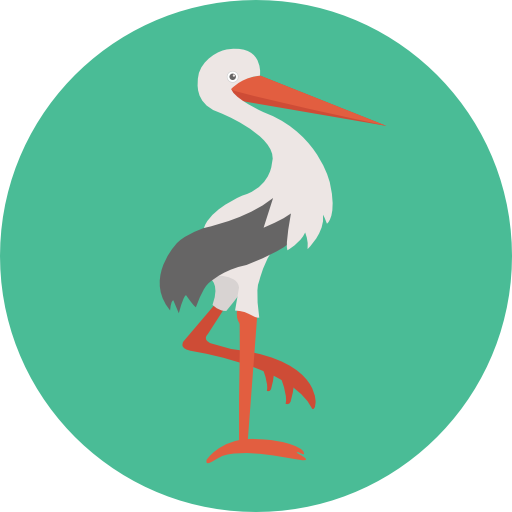 Kid And Baby, Bird, Baby, Animals, Stork, Newborn, Birth Icon