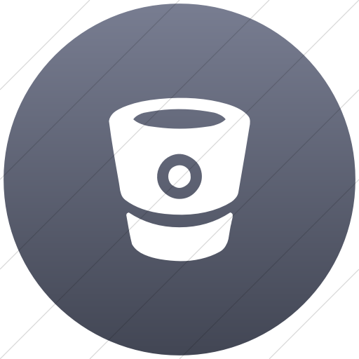 Flat Circle White On Blue Gray Gradient Bootstrap Font