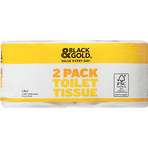 Black Gold Toilet Tissue White Ply Pack