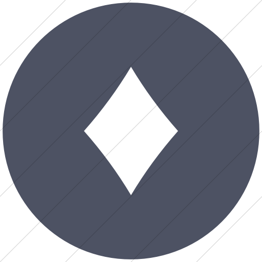 Flat Circle White On Blue Gray Classica Black Diamond