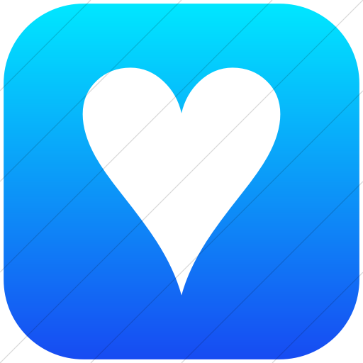 Flat Rounded Square White On Ios Blue Gradient Classica