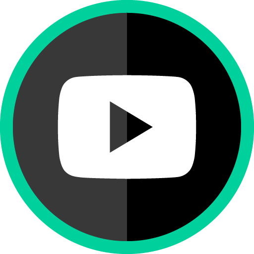 Free Youtube Play Button Green Round Social Media Icon