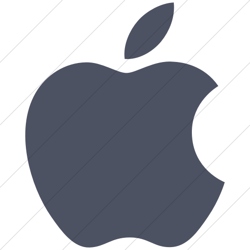 Simple Blue Gray Social Media Apple Icon