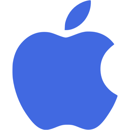 Royal Blue Apple Icon