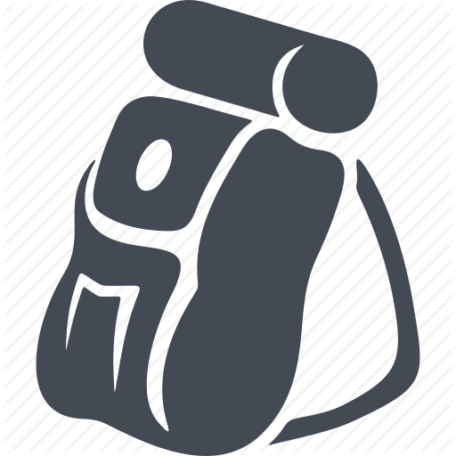 Backpack, Equipment, Mountaineering, Rock Climbing Icon