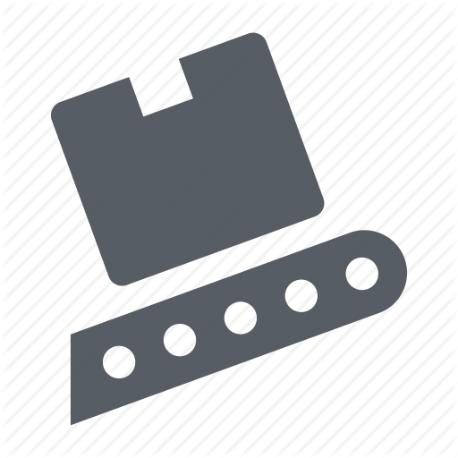 Belt, Conveyor, Factory, Industry, Production, Shipping Icon