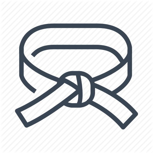 Belt, Judo, Karate, Taekwondo Icon