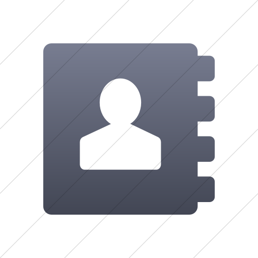 Simple Blue Gray Gradient Foundation Address Book Icon