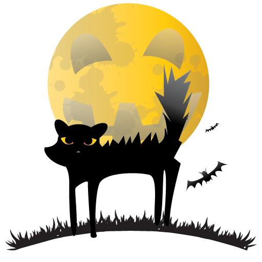 Black Cat, Halloween, Scary, Scared, Cat Icon
