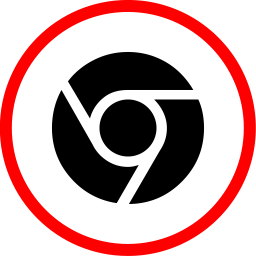 Social Media Chrome Black Icon