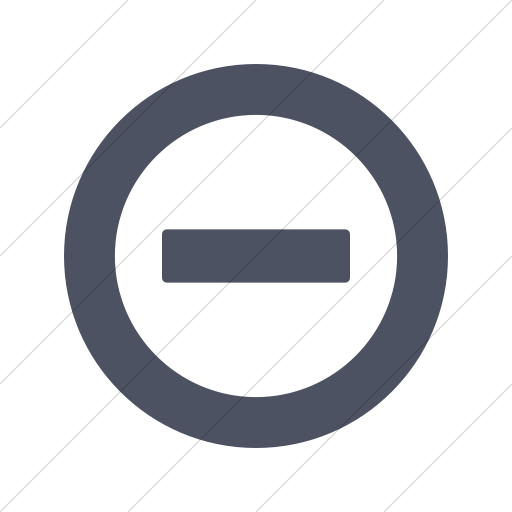 Simple Blue Gray Foundation Minus Circle Icon