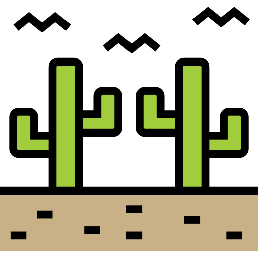 Nature Desert Black Icon