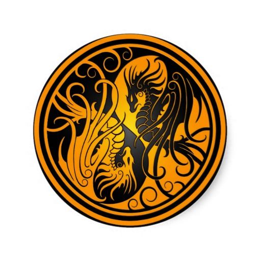 Flying Yin Yang Dragons