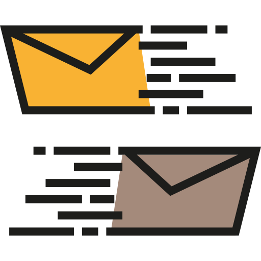 Multimedia Email Flat Black Icon