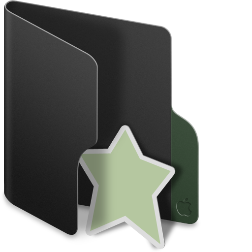 Black, Folder, Favourite Icon