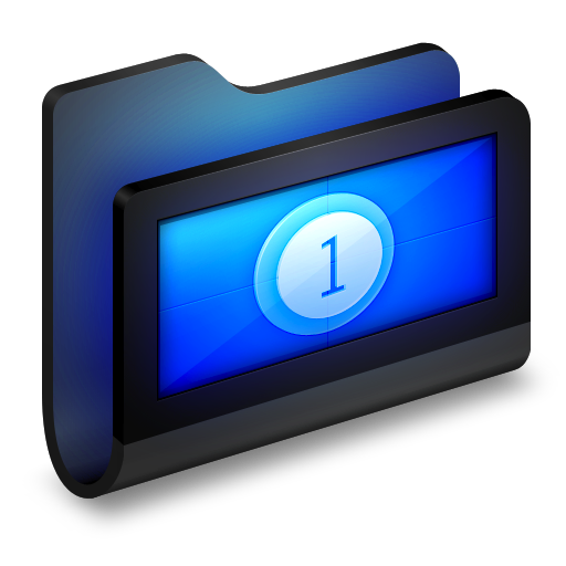Movies Black Folder Icon Alumin Folders Iconset Wil Nichols