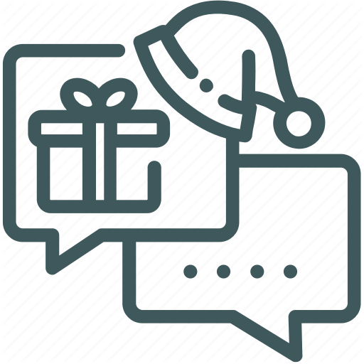 Black Friday, Chat, Christmas, Christmas Hat, Message, Santa Hat Icon