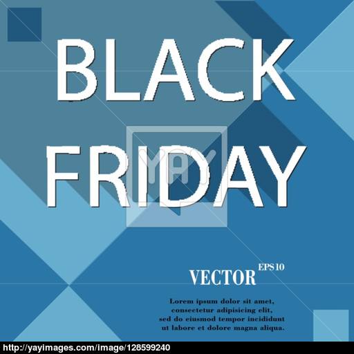 Black Friday Icon Symbol Flat Modern Web Design With Long Shadow