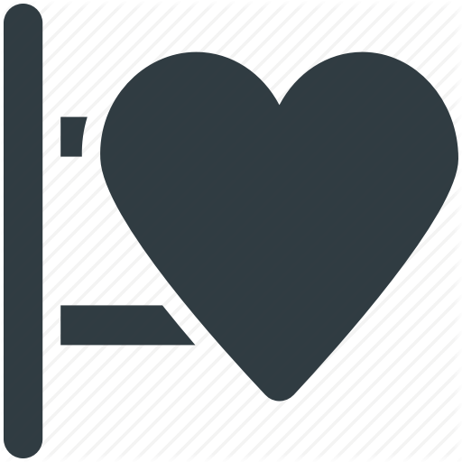 Heart Sign, Info, Information, Message, Signboard Icon