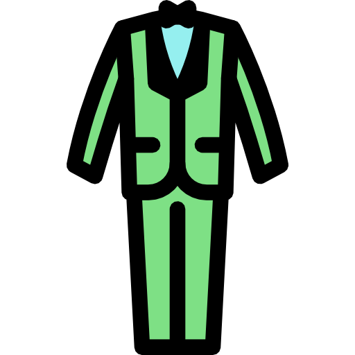 Suit Flat Black Icon