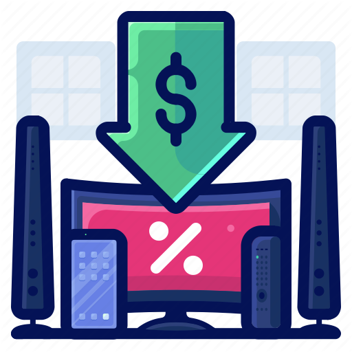 Discount, Electronic, Entertainment, Sale Icon