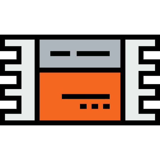 Tickets Flat Black Icon