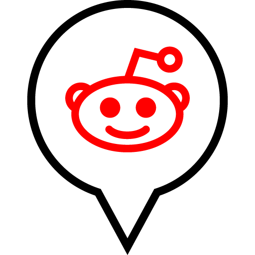 Reddit Free Red Black Filled Social Media Pn Designed