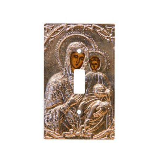 Orthodox Icon Light Switch Covers Jesus Christ And His Mother