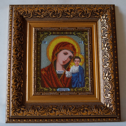 Our Lady Kazanska Orthodox Bead Embroidered Icon Lado On Artfire