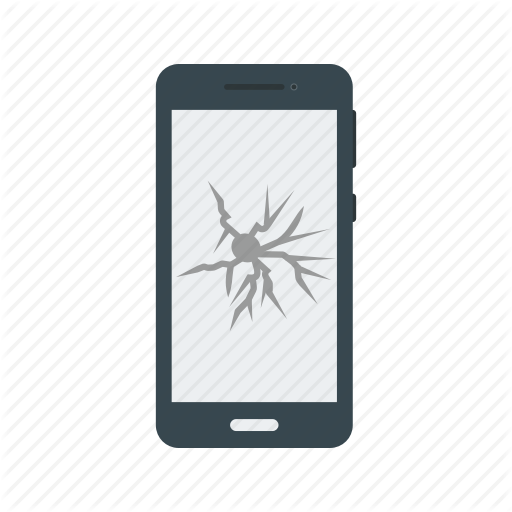 Broken, Crack, Damage, Drop, Phone, Screen, Smartphone Icon