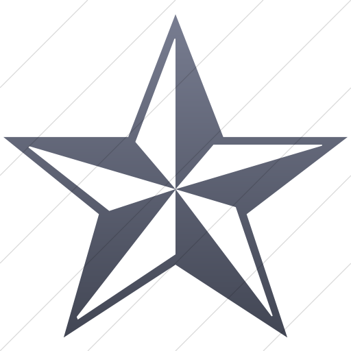 Simple Blue Gray Gradient Classica Star Icon