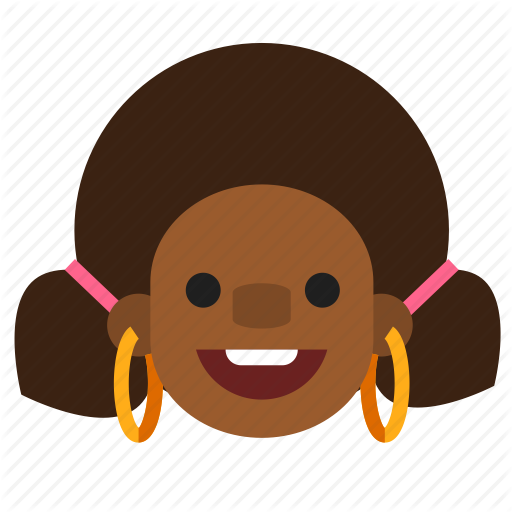 Black, Earrings, Face, Happy, Head, Lady, Woman Icon