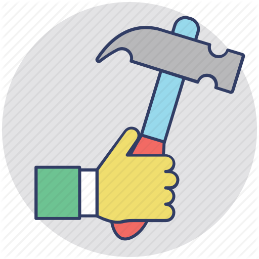 Blacksmith, Hand Hammer, Handyman, Ironworker, Metal Worker Icon
