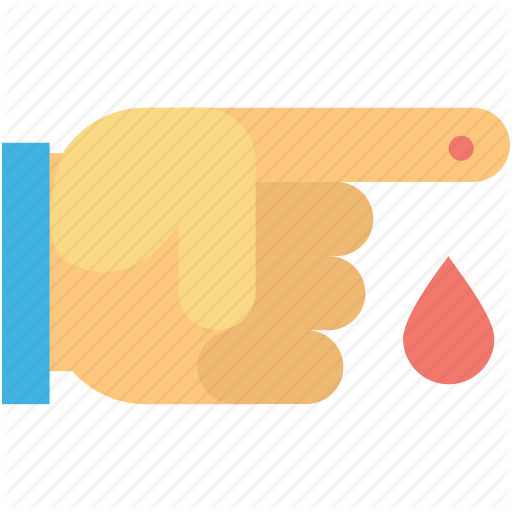 Bleeding, Blood Drop, Hand, Hand Injury, Wound Icon