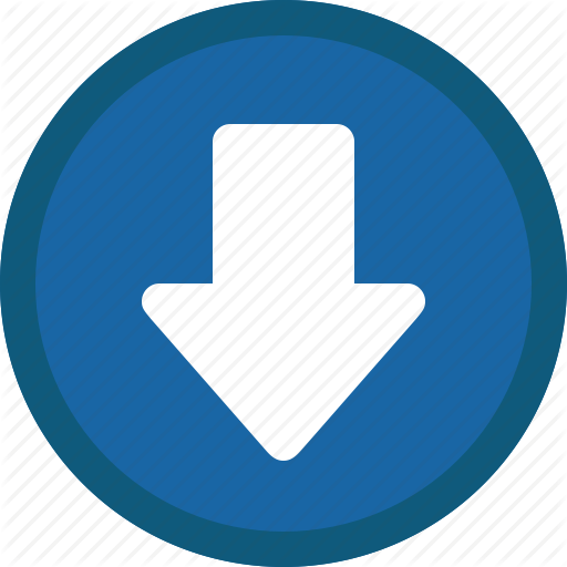 Arrow, Blue, Circle, Down, Next Icon